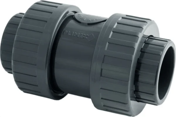 PVC TERUGSLAGKLEP D50MM
